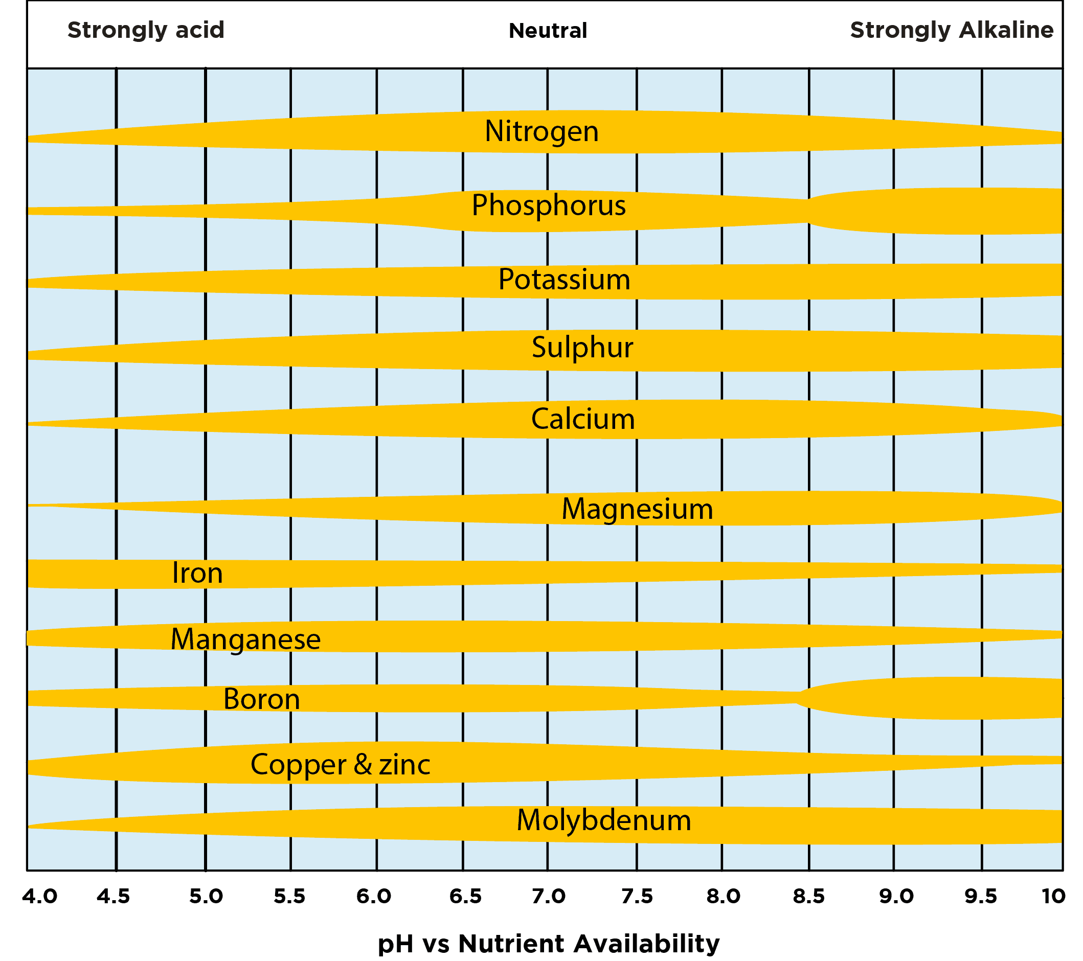 Nutrient Availability Chart